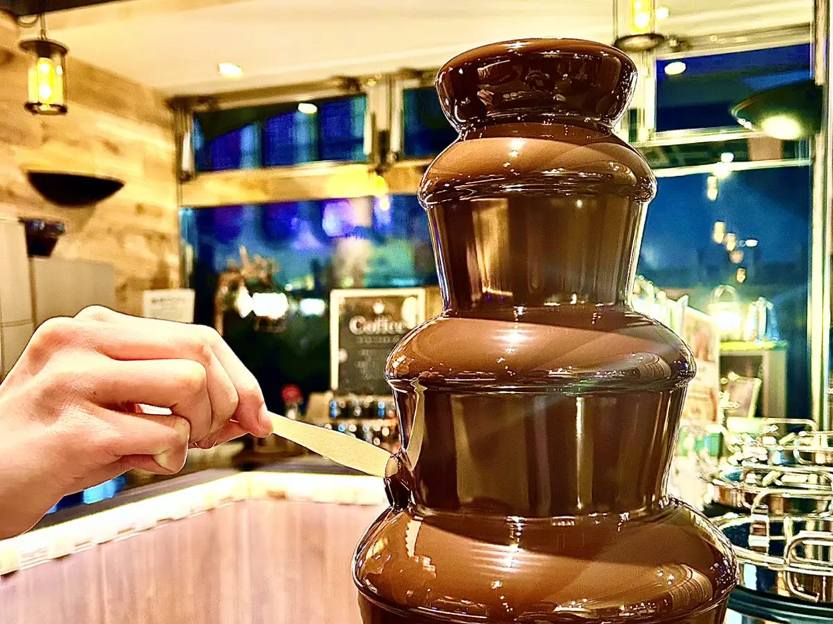 焼きマシュマロ&チョコファウンテン