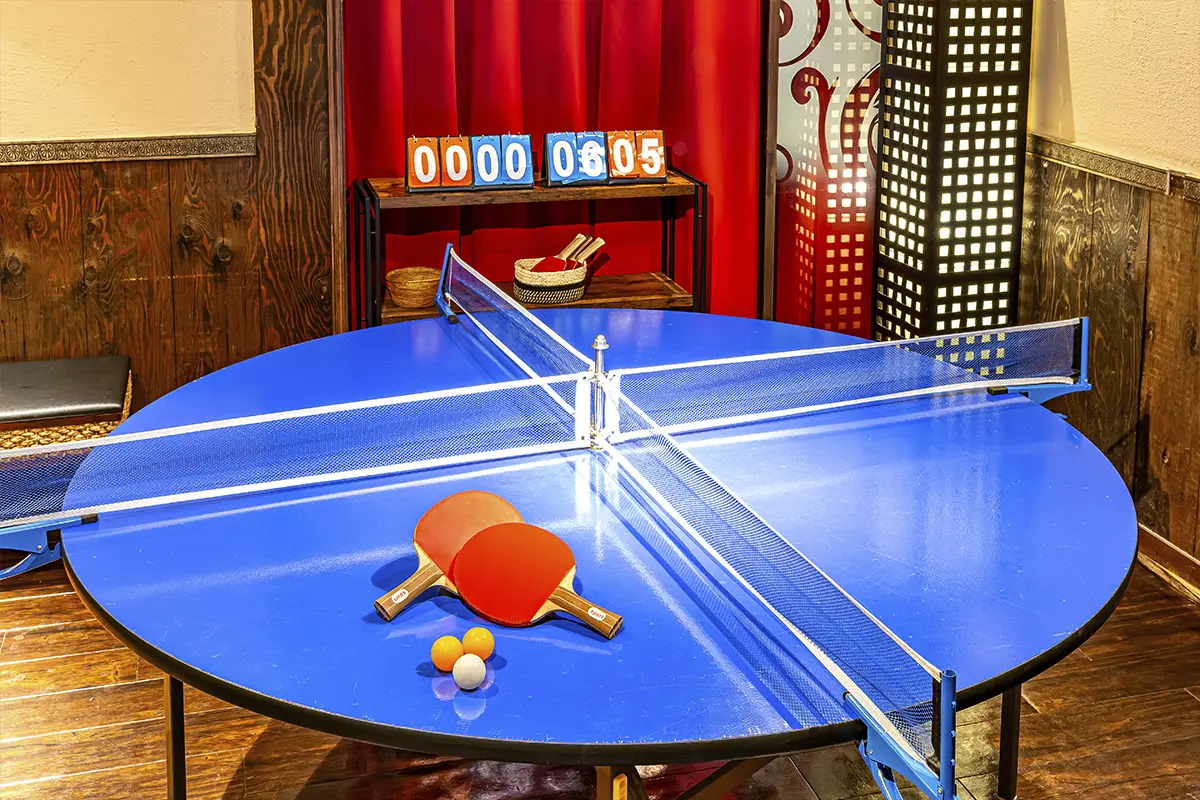 丸いカタチの“変な卓球”