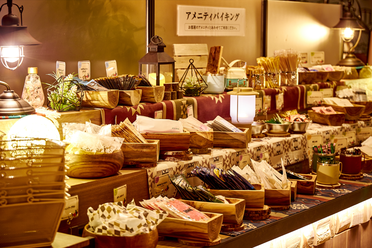 無料の選べるアメニティバイキング